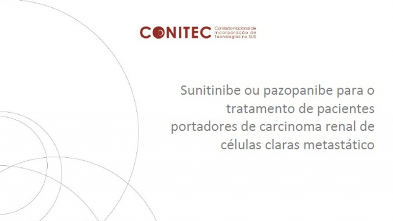 Pazopanibe ou sunitinibe para pacientes do SUS com câncer de rim: posicionamento da SBOC